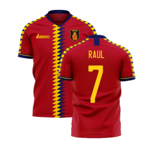 Spain 2024-2025 Home Concept Football Kit (Libero) (RAUL 7)