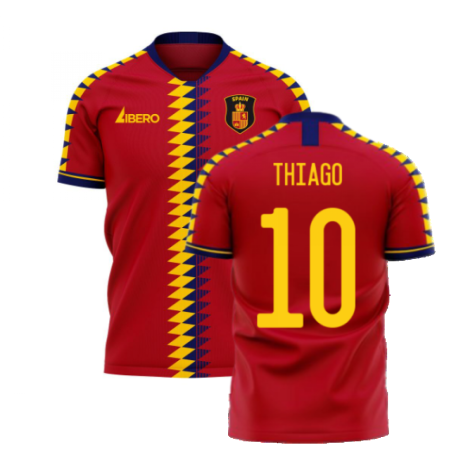 Spain 2024-2025 Home Concept Football Kit (Libero) (THIAGO 10)