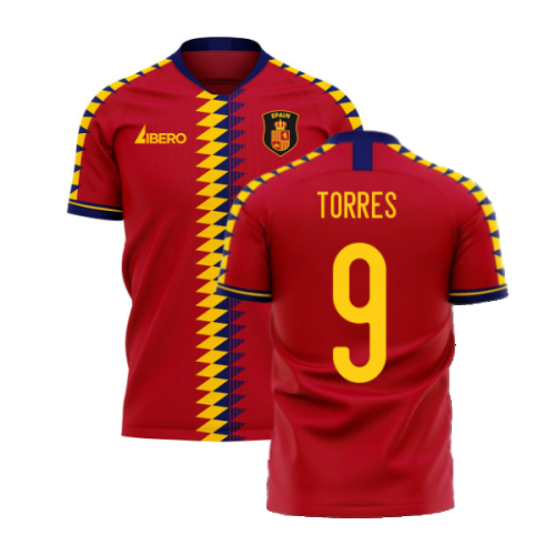 Spain 2024-2025 Home Concept Football Kit (Libero) (TORRES 9)