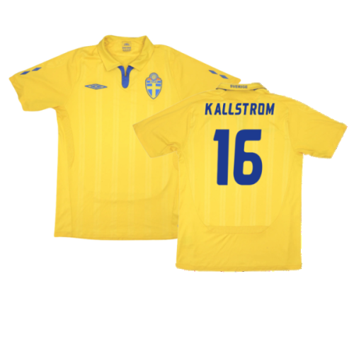 Sweden 2009-10 Home Shirt ((Excellent) XL) (Kallstrom 16)