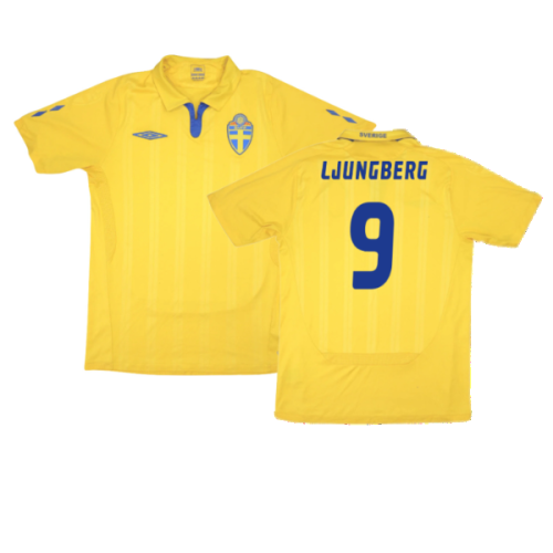 Sweden 2009-10 Home Shirt ((Excellent) XL) (Ljungberg 9)