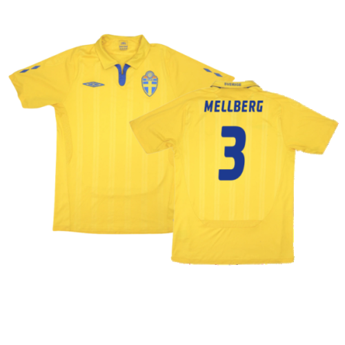 Sweden 2009-10 Home Shirt ((Excellent) XL) (Mellberg 3)