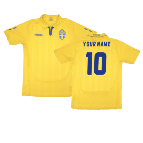 Sweden 2009-10 Home Shirt ((Excellent) XL) (Your Name)