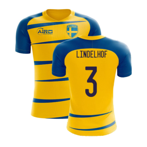 Sweden 2024-2025 Home Concept Football Kit (Airo) (LINDELHOF 3)