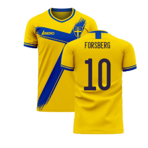 Sweden 2024-2025 Home Concept Football Kit (Libero) (FORSBERG 10)