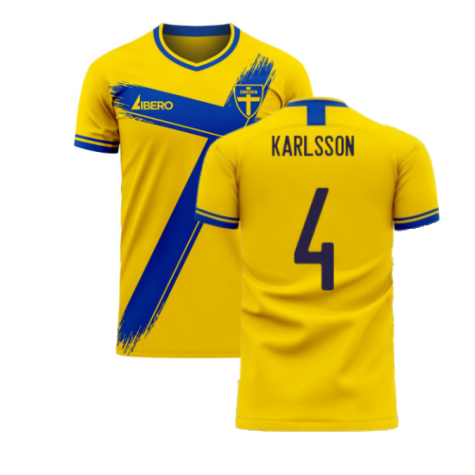 Sweden 2025-2026 Home Concept Football Kit (Libero) (KARLSSON 4)