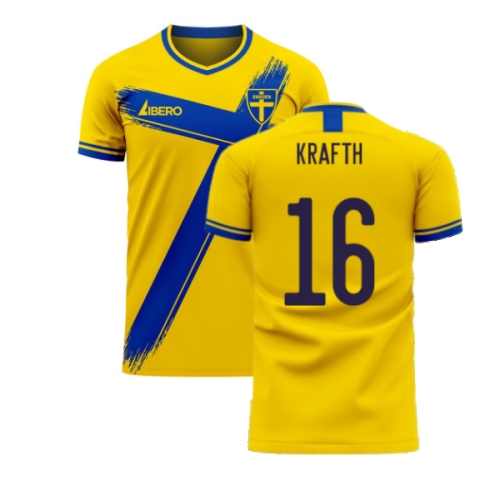 Sweden 2024-2025 Home Concept Football Kit (Libero) (KRAFTH 16)