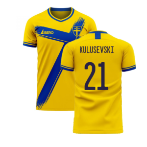 Sweden 2024-2025 Home Concept Football Kit (Libero) (KULUSEVSKI 21)