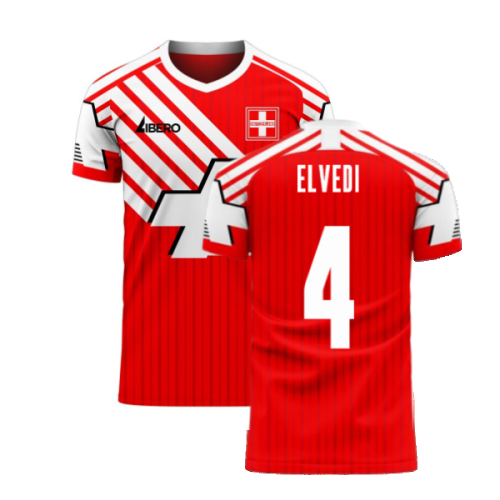 Switzerland 2024-2025 Retro Concept Football Kit (Libero) (ELVEDI 4)