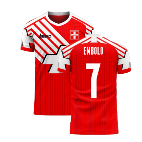 Switzerland 2024-2025 Retro Concept Football Kit (Libero) (EMBOLO 7)