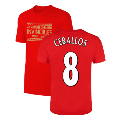 The Invincibles 49 Unbeaten T-Shirt (Red) (CEBALLOS 8)