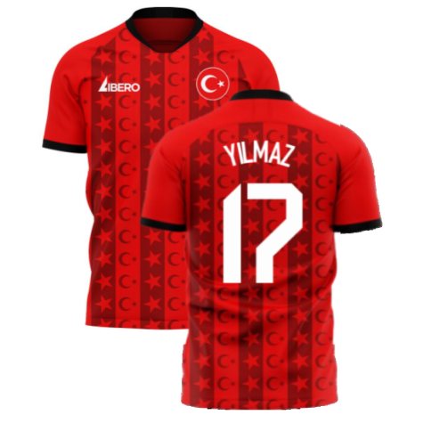 Turkey 2024-2025 Home Concept Football Kit (Libero) (YILMAZ 17)