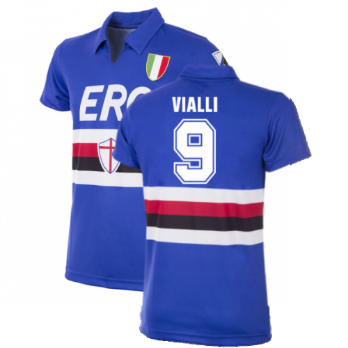 U. C. Sampdoria 1991 - 92 Retro Football Shirt (VIALLI 9)