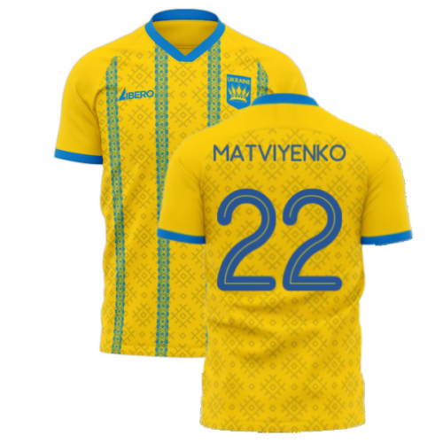 Ukraine 2024-2025 Home Concept Football Kit (Libero) (MATVIYENKO 22)