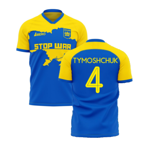 Ukraine Stop War Concept Football Kit (Libero) - Blue (TYMOSHCHUK 4)