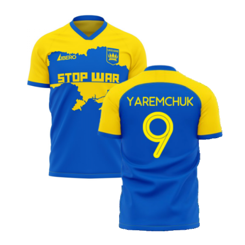 Ukraine Stop War Concept Football Kit (Libero) - Blue (YAREMCHUK 9)