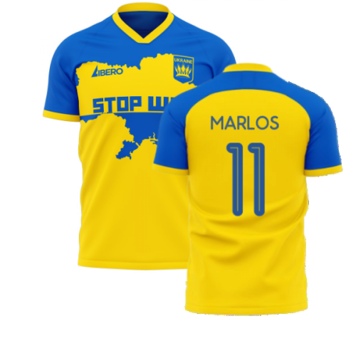 Ukraine Stop War Concept Football Kit (Libero) - Yellow (MARLOS 11)