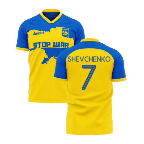 Ukraine Stop War Concept Football Kit (Libero) - Yellow (SHEVCHENKO 7)