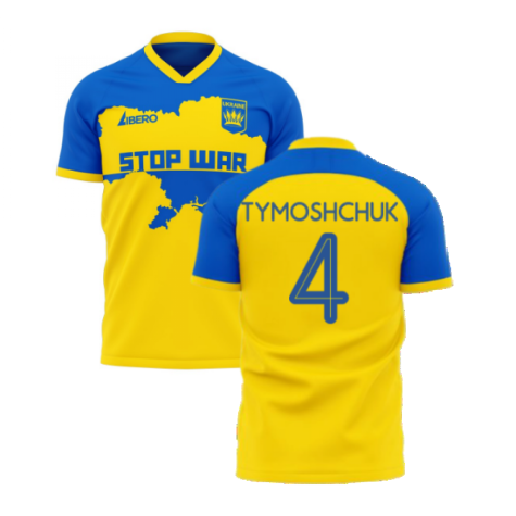 Ukraine Stop War Concept Football Kit (Libero) - Yellow (TYMOSHCHUK 4)