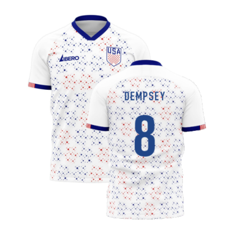 United States 2024-2025 Home Concept Football Kit (Libero) (DEMPSEY 8)