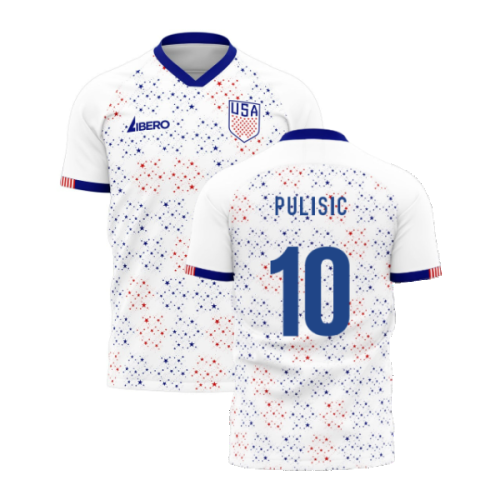 United States 2024-2025 Home Concept Football Kit (Libero) (PULISIC 10)