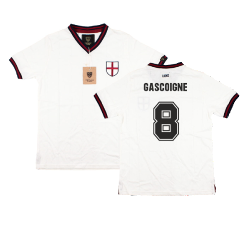 Vintage Football England Home Retro Shirt (GASCOIGNE 8)