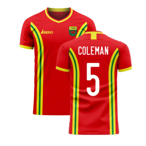 Wales 2024-2025 Home Concept Football Kit (Libero) (COLEMAN 5)