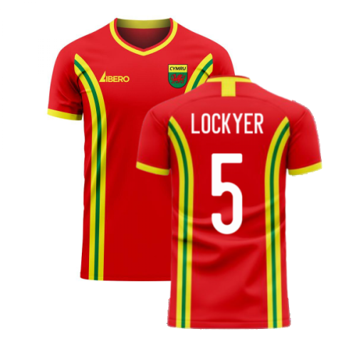 Wales 2024-2025 Home Concept Football Kit (Libero) (LOCKYER 5)