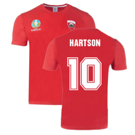 Wales 2021 Polyester T-Shirt (Red) (HARTSON 10)