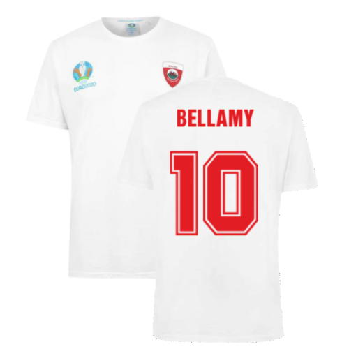 Wales 2021 Polyester T-Shirt (White) (BELLAMY 10)