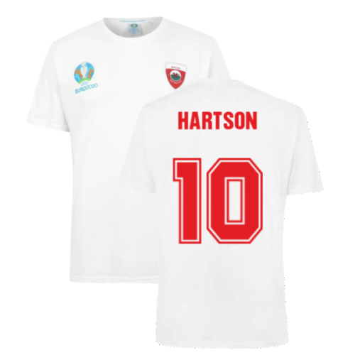 Wales 2021 Polyester T-Shirt (White) (HARTSON 10)