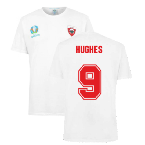 Wales 2021 Polyester T-Shirt (White) (HUGHES 9)