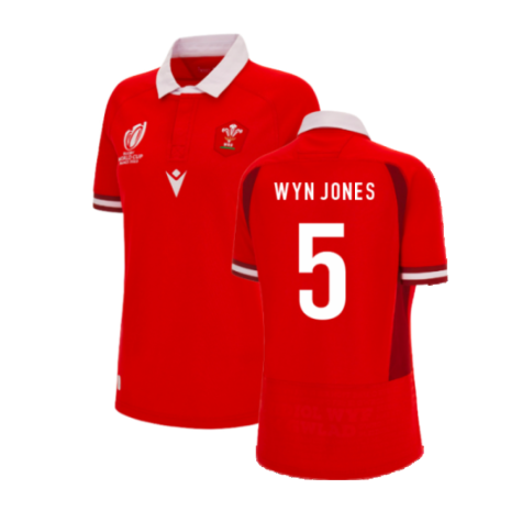 Wales RWC 2023 WRU Home Rugby Shirt (Ladies) (Wyn Jones 5)