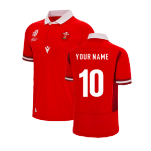 Wales RWC 2023 WRU Rugby Cotton Home Shirt (Your Name)