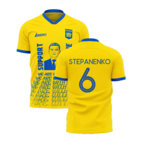 We Are With You Ukraine Concept Football Kit (Libero) (STEPANENKO 6) We Are With You Ukraine Concept Football Kit (Libero) (STEPANENKO 6)