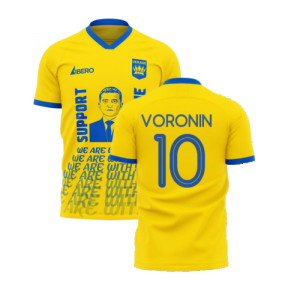 We Are With You Ukraine Concept Football Kit (Libero) (VORONIN 10)