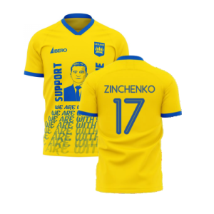 We Are With You Ukraine Concept Football Kit (Libero) (ZINCHENKO 17)