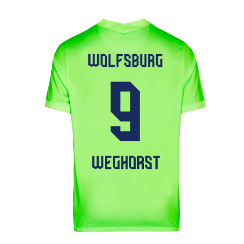 2020-2021 VFL Wolfsburg Home Nike Football Shirt (WEGHORST 9)