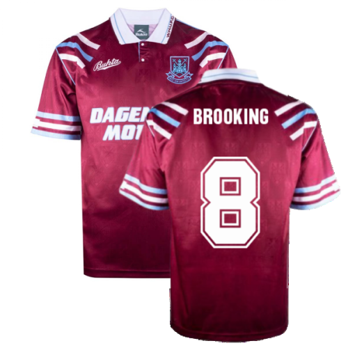 West Ham United 1992 Retro Football Shirt (BROOKING 8)