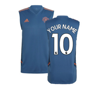 2022-2023 Man Utd Sleeveless Jersey (Blue) (Your Name)