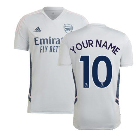 2022-2023 Arsenal Training Shirt (Clear Onix) (Your Name)