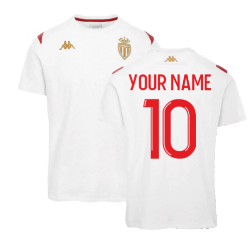 2022-2023 Monaco Cotton T-Shirt (White) (Your Name)