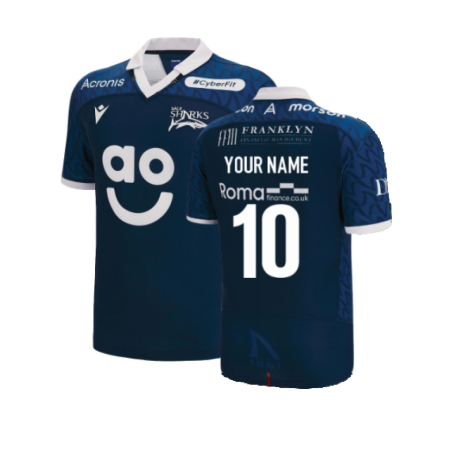 2022-2023 Sale Sharks Home Rugby Shirt (Your Name)