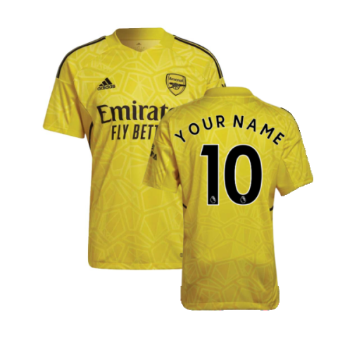 2022-2023 Arsenal Home Goalkeeper Shirt (Yellow) (Your Name)