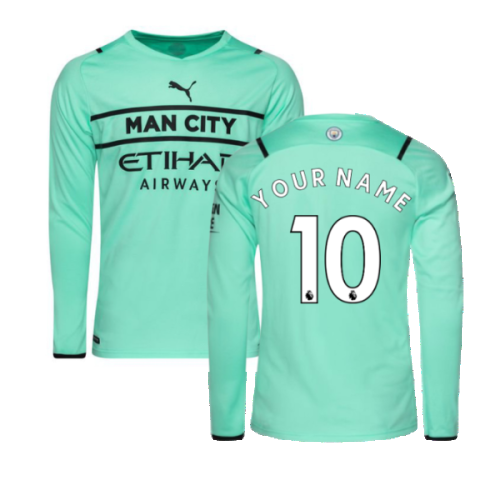 2021-2022 Manchester City Third LS Goalkeeper Shirt (Your Name)