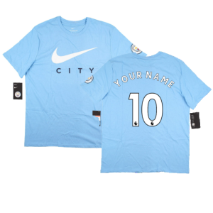 2018-2019 Manchester City T-Shirt Swoosh - Field Blue