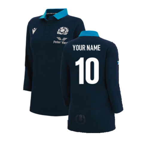 2022-2023 Scotland Home Cotton Rugby Shirt (Ladies) (Your Name)