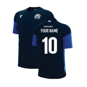 2022-2023 Scotland Travel Polycotton Shirt (Navy) (Your Name)