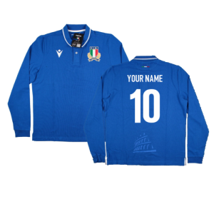 2022-2023 Italy Rugby LS Cotton Home Shirt