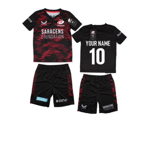 2022-2023 Saracens Infant Home Rugby Kit (Your Name)